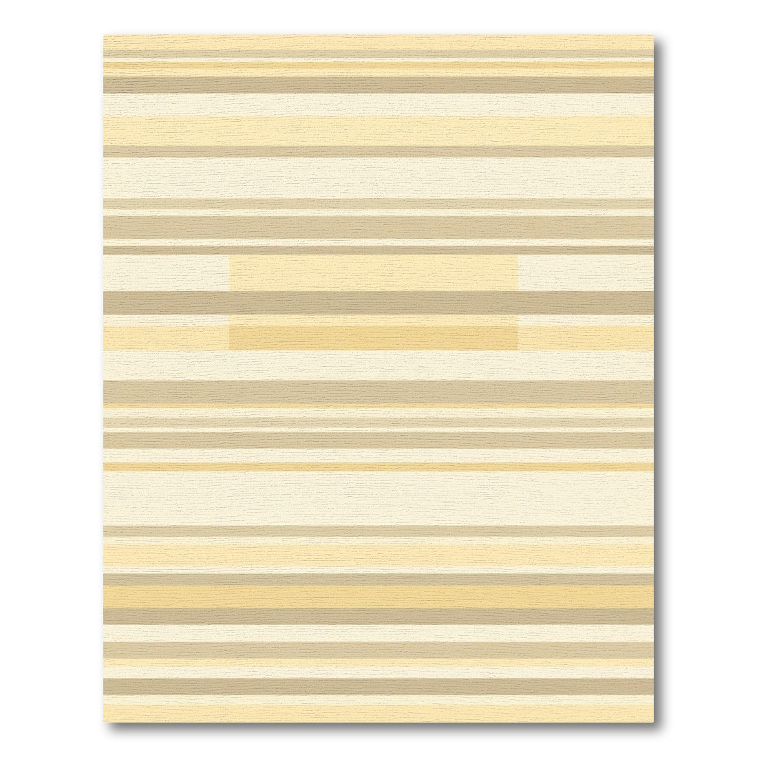 Sandy Beige Horizontal Stripe Arrangement Rug
