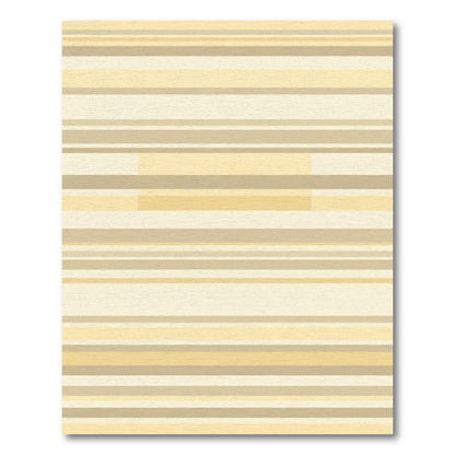 Sandy Beige Horizontal Stripe Arrangement Rug