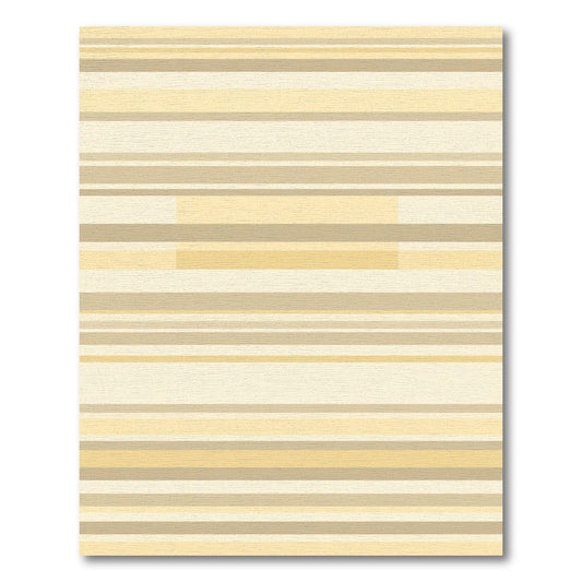 Sandy Beige Horizontal Stripe Arrangement Rug