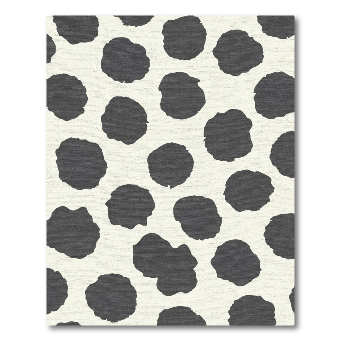 Charcoal Spots on Cream Background Rug