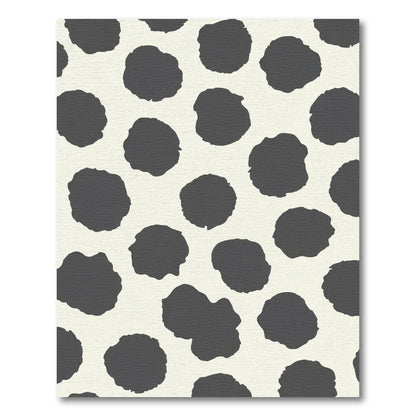 Charcoal Spots on Cream Background Rug