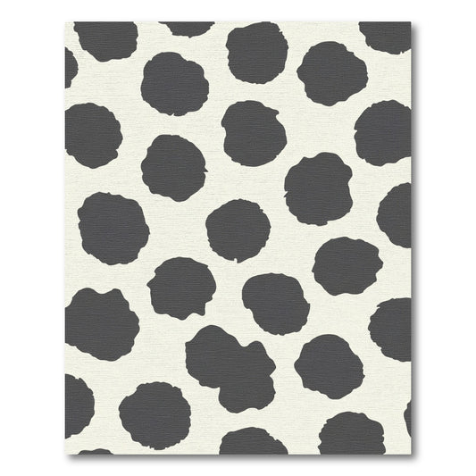 Charcoal Spots on Cream Background Rug