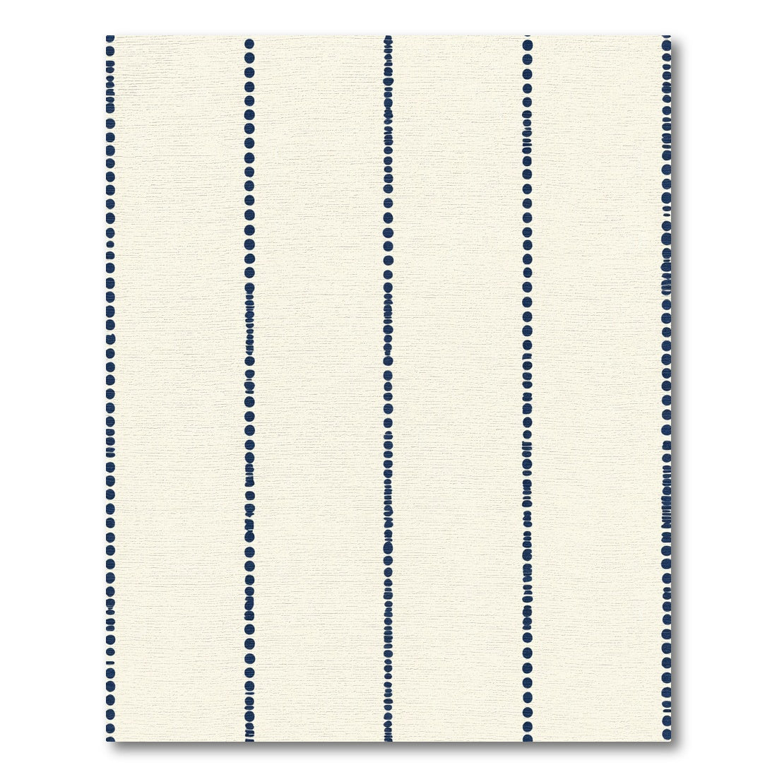Cream Navy Vertical Dot Stripe Rug