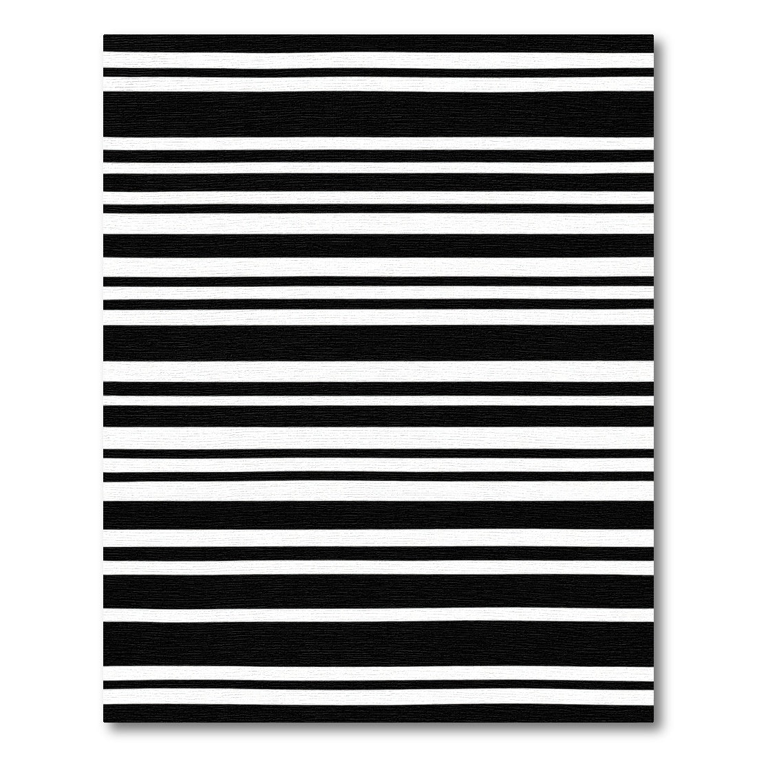 Bold Black and White Horizontal Stripe Rug