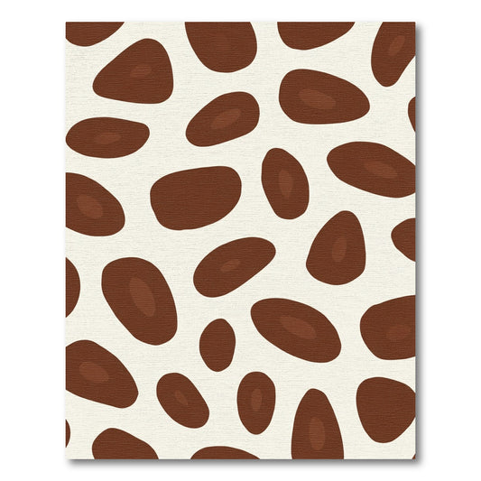 Brown Cream Organic Spots Rug
