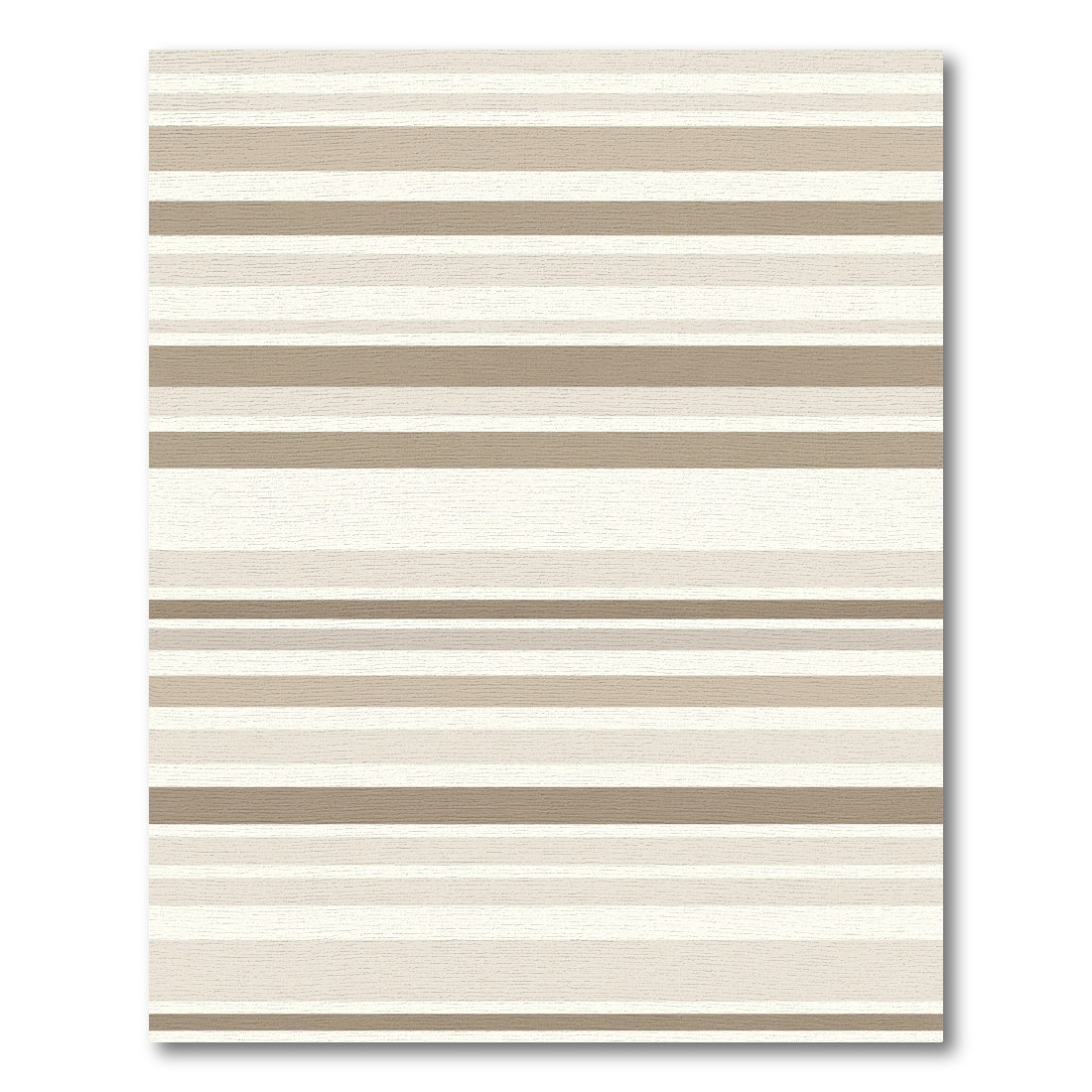 Neutral Earth Tone Horizontal Stripe Rug