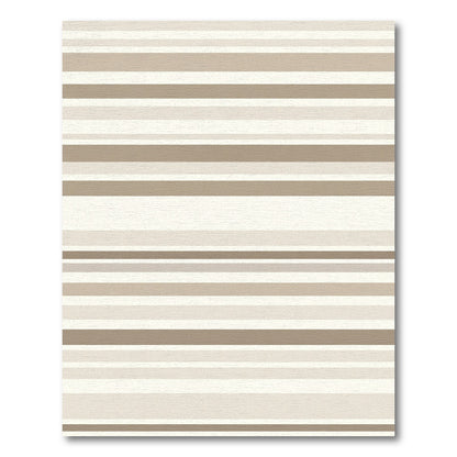 Neutral Earth Tone Horizontal Stripe Rug