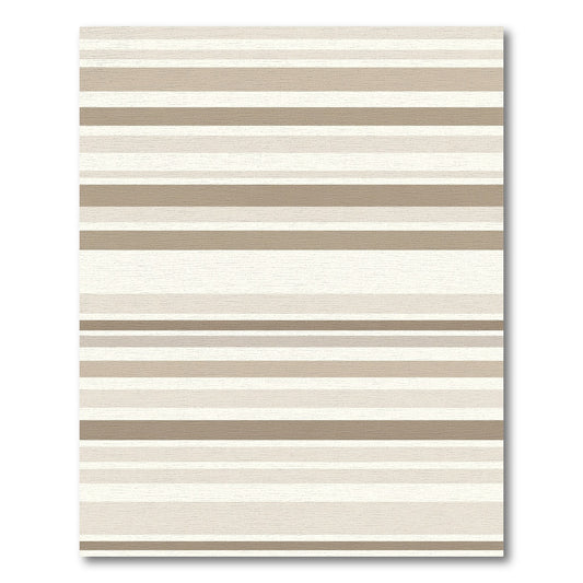 Neutral Earth Tone Horizontal Stripe Rug