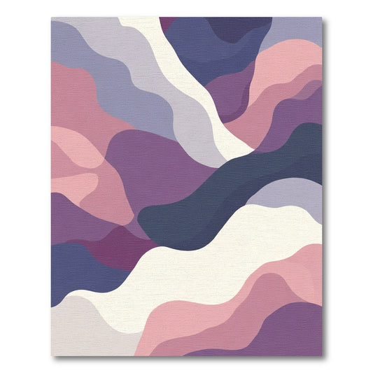 Amethyst Blush Wavy Abstract Rug