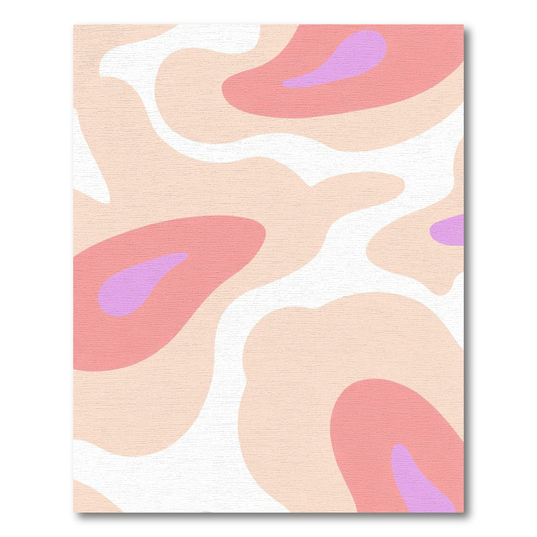 Mellow Peach Abstract Organic Forms Rug