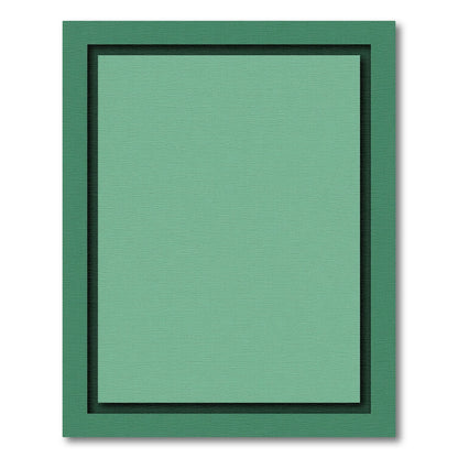 Serene teal layered border backdrop Rug