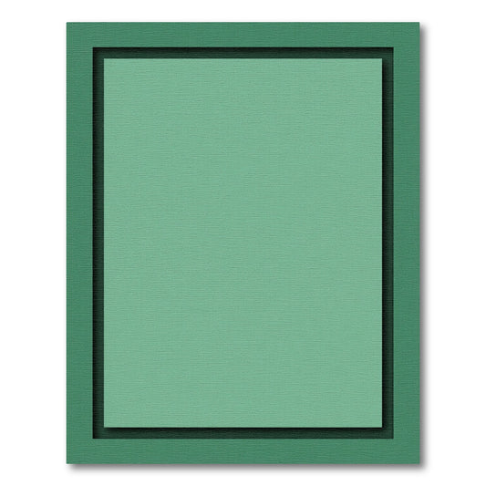 Serene teal layered border backdrop Rug