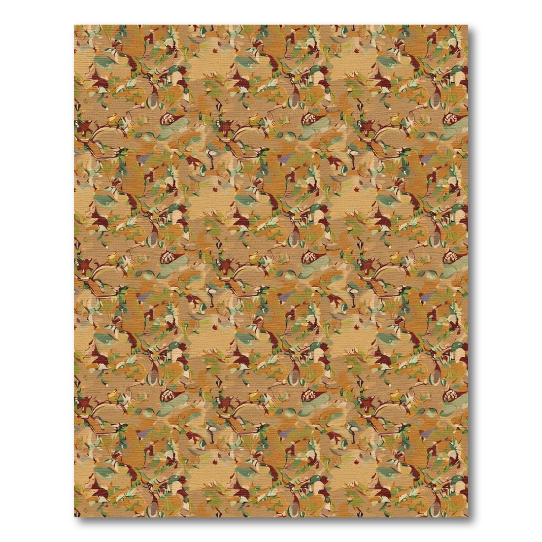 Earthy Abstract Organic Swirl Rug