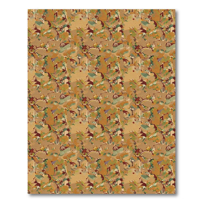 Earthy Abstract Organic Swirl Rug