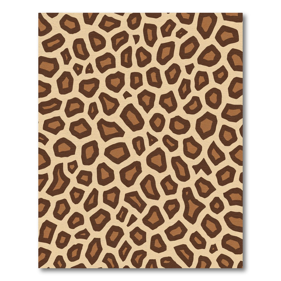 Brown Tan Animal Skin Spots Rug