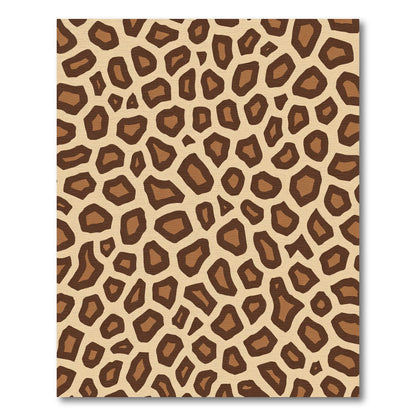 Brown Tan Animal Skin Spots Rug