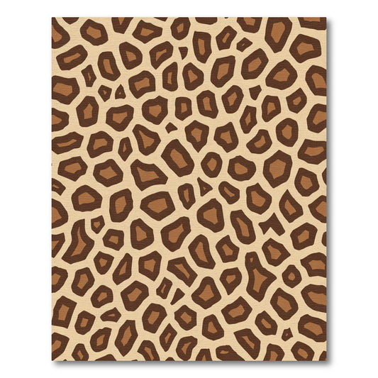 Brown Tan Animal Skin Spots Rug