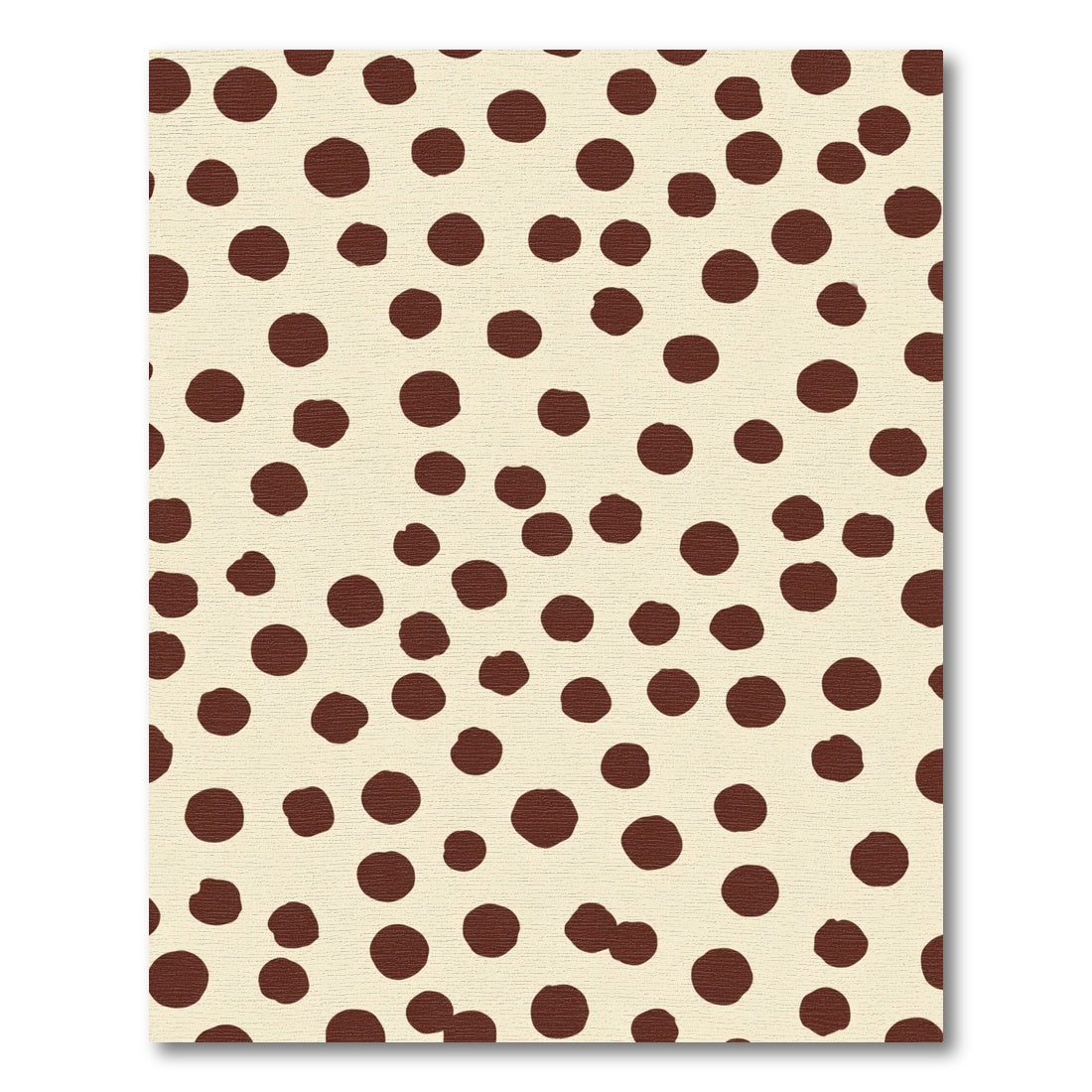 Cream and Cocoa Polka Dot Scatter Rug
