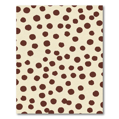 Cream and Cocoa Polka Dot Scatter Rug