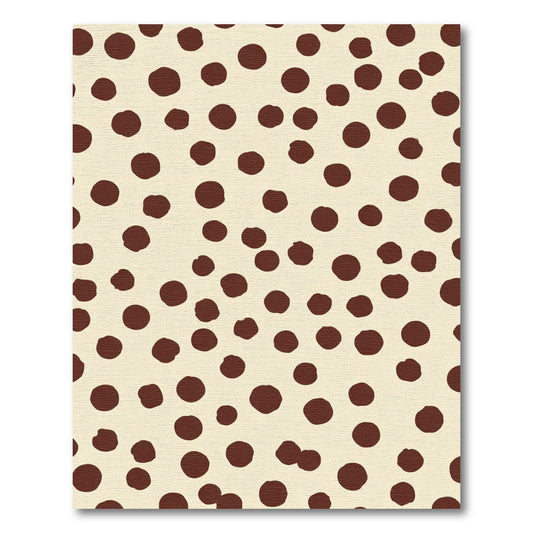 Cream and Cocoa Polka Dot Scatter Rug