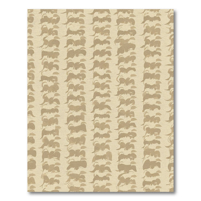 Tan Abstract Bow Vertical Textured Rug