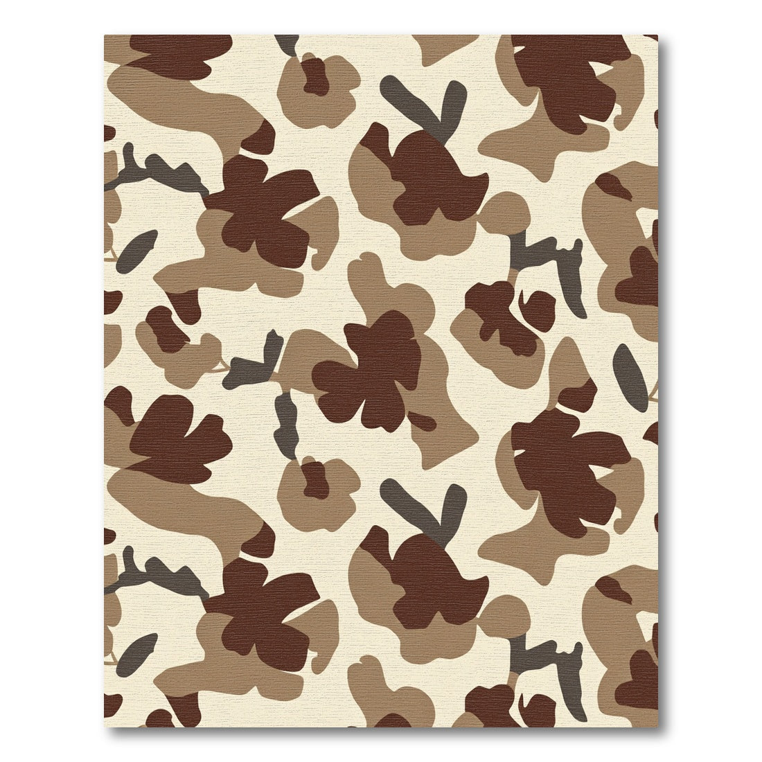 Earthy Camouflage Abstract Shapes Rug