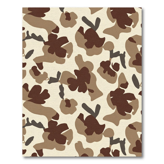 Earthy Camouflage Abstract Shapes Rug