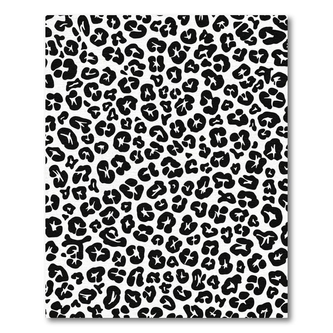 Bold Black White Leopard Spots Rug