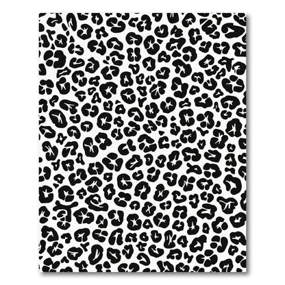 Bold Black White Leopard Spots Rug