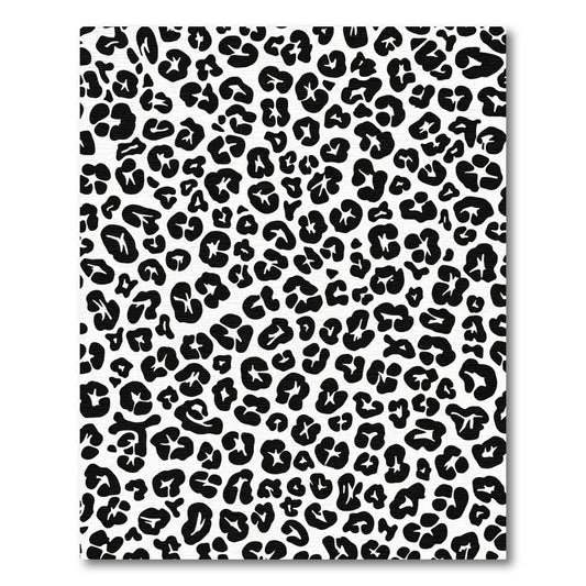 Bold Black White Leopard Spots Rug