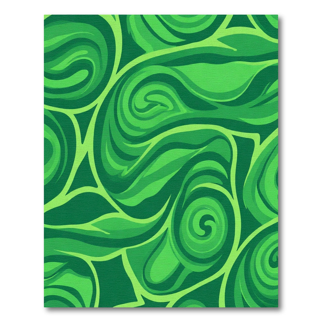 Emerald Swirl Flow Abstract Rug