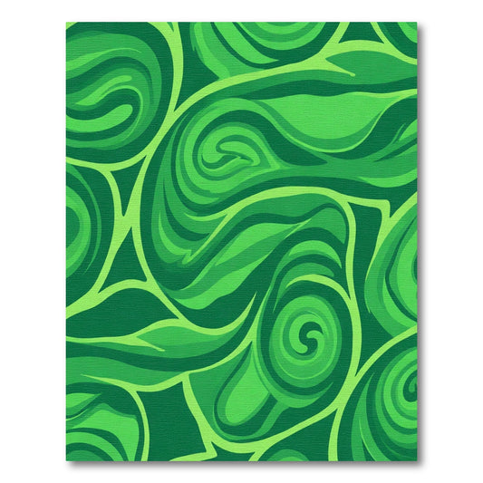 Emerald Swirl Flow Abstract Rug