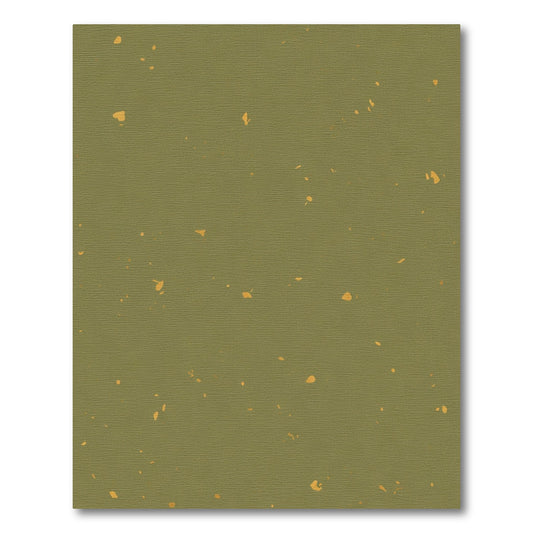 Olive Gold Speckled Abstract Rug