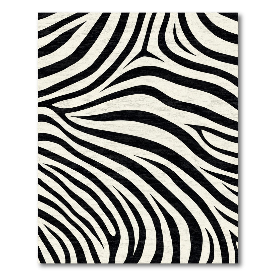 Black Cream Zebra Stripe Overlay Rug