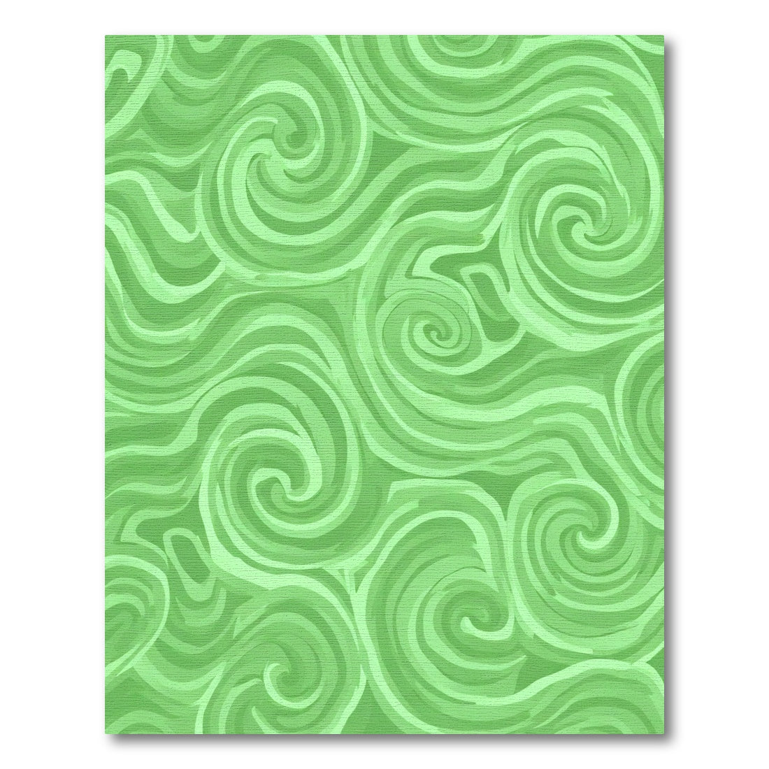 Verdant Swirl Abstract Wavy Rug