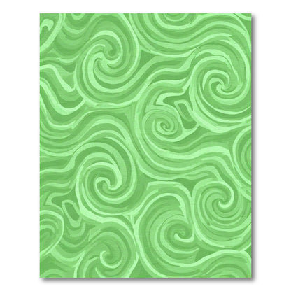 Verdant Swirl Abstract Wavy Rug