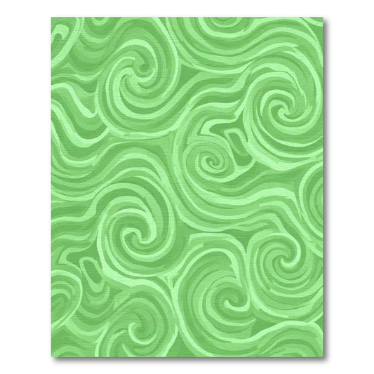 Verdant Swirl Abstract Wavy Rug