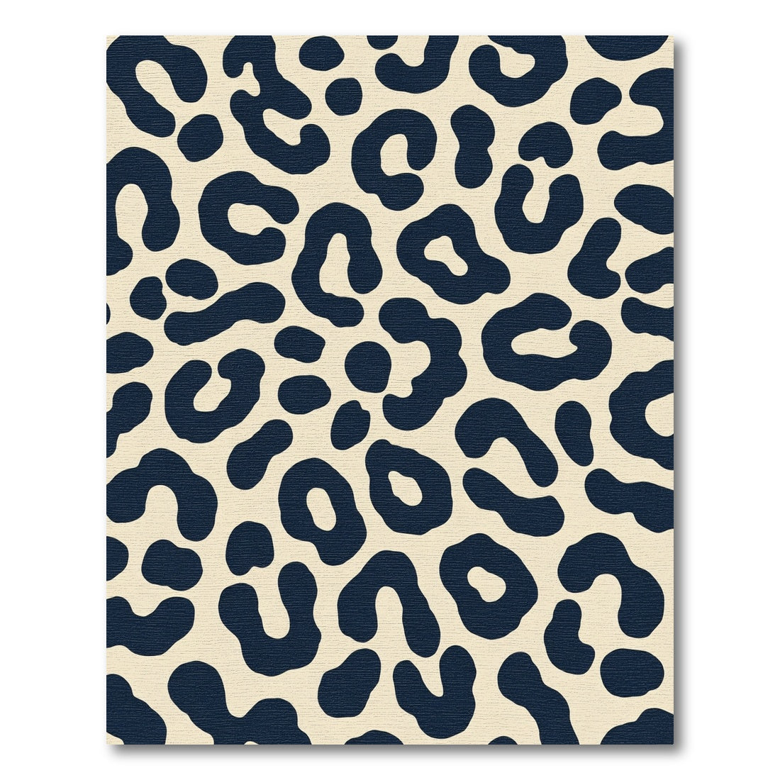Bold Navy Leopard Spots Rug