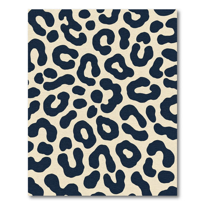 Bold Navy Leopard Spots Rug