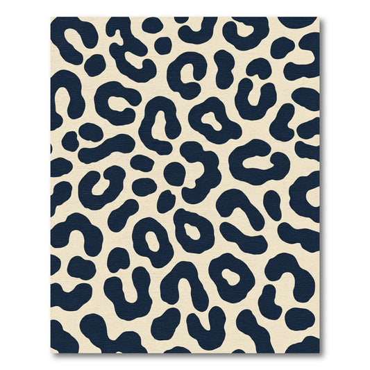 Bold Navy Leopard Spots Rug