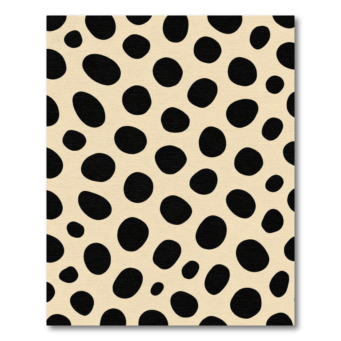 Cream and Black Spotty Scatter Rug