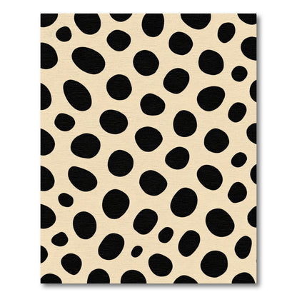 Cream and Black Spotty Scatter Rug