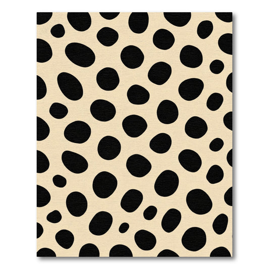 Cream and Black Spotty Scatter Rug
