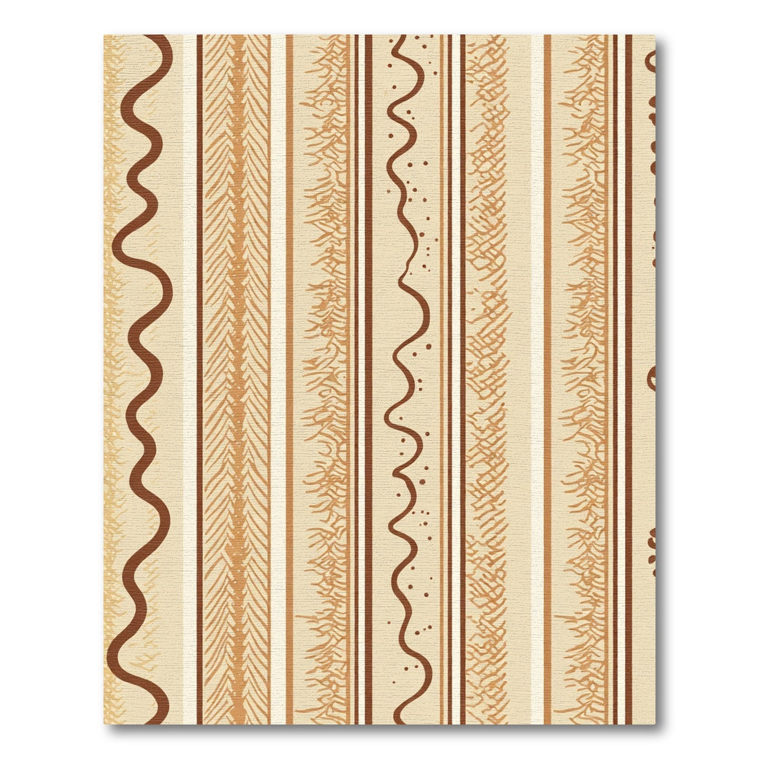 Earthy Wavy Stripe Textured Rug