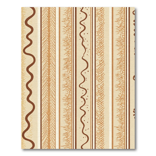 Earthy Wavy Stripe Textured Rug