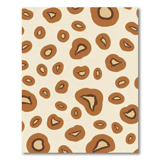 Brown Abstract Spots Modern Rug