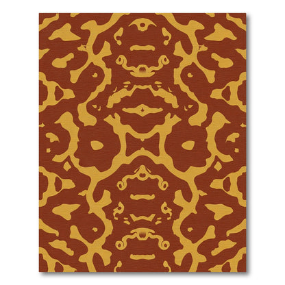 Rusty Gold Organic Symmetrical Rug