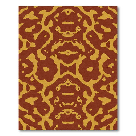 Rusty Gold Organic Symmetrical Rug