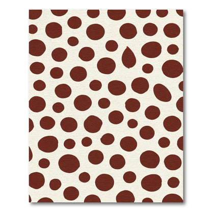 Crimson Dot Scatter Background Rug