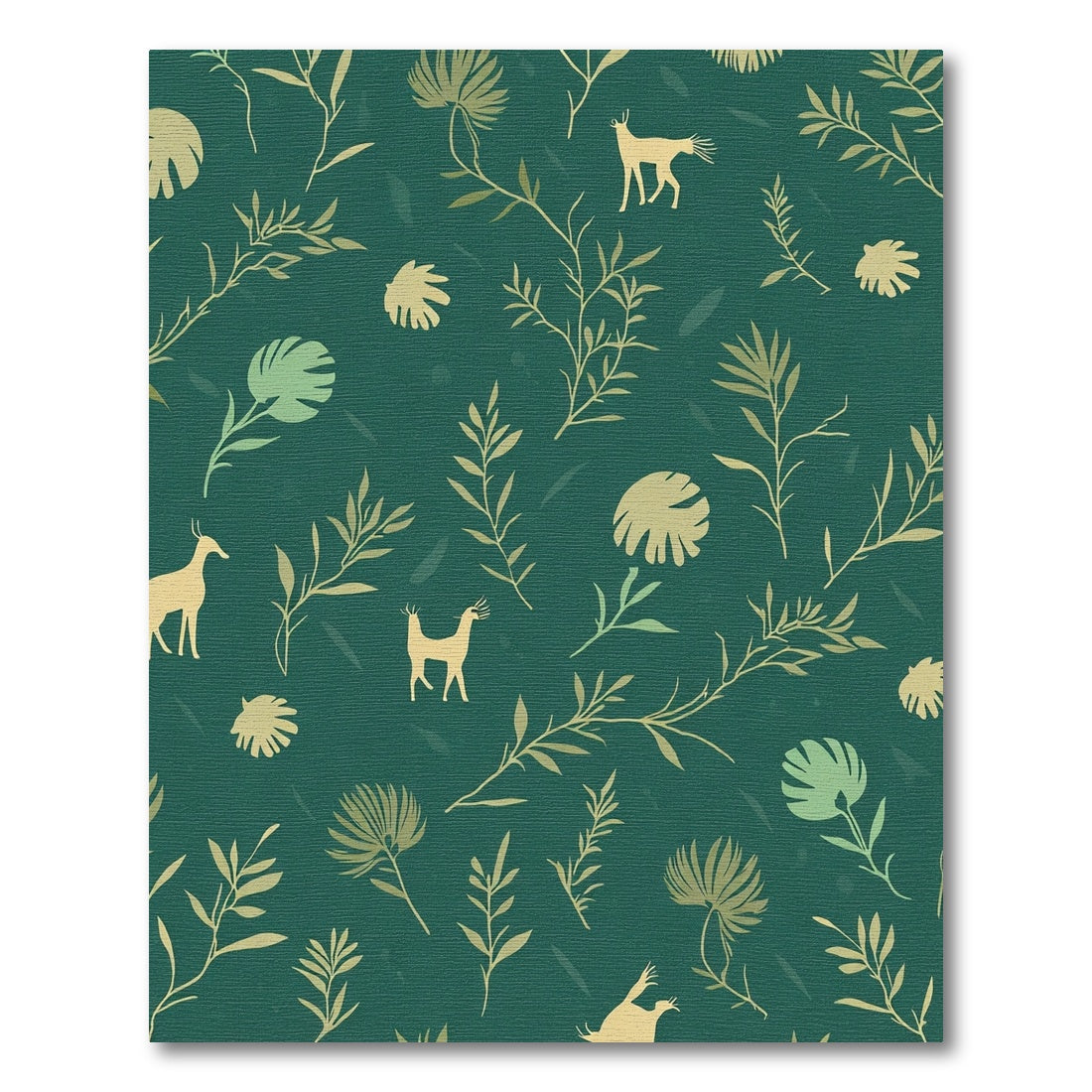 Golden Nature Scene With Deer Rug